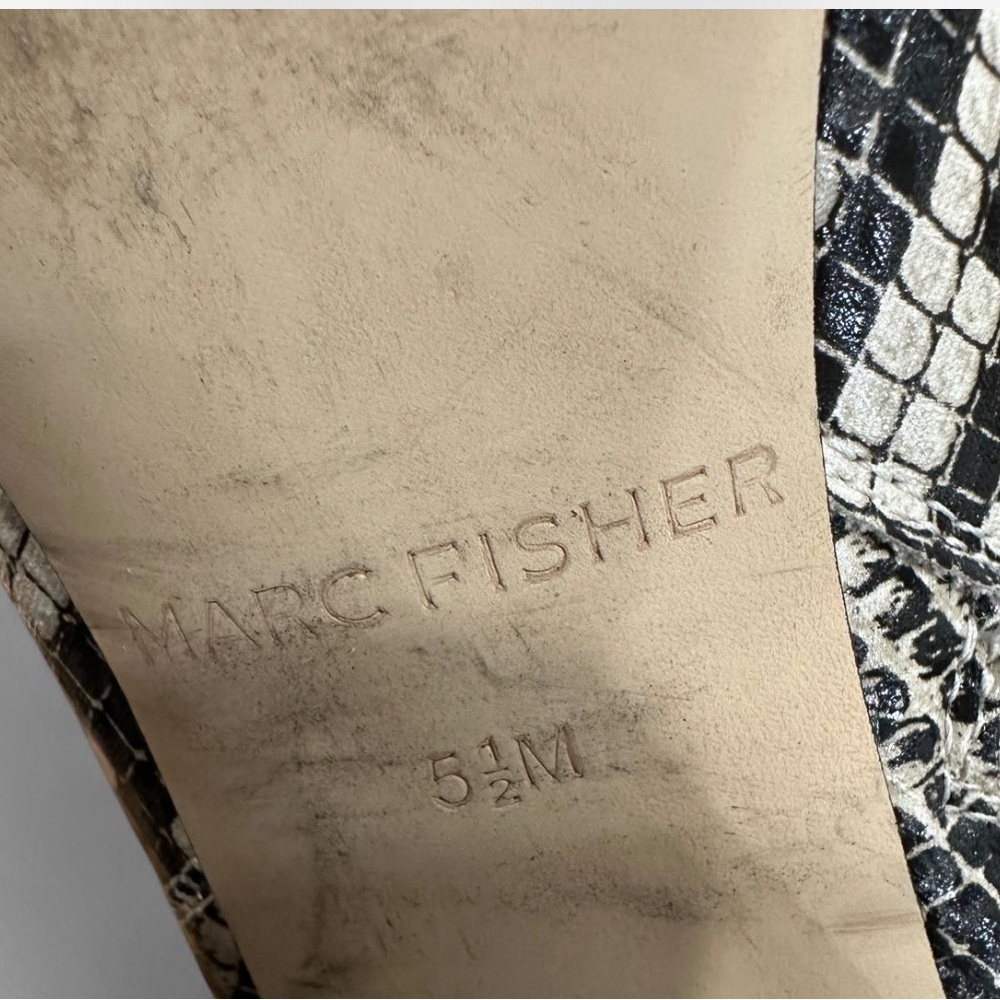 Marc Fisher Black and White Snakeskin Boots - Picture 5 of 5